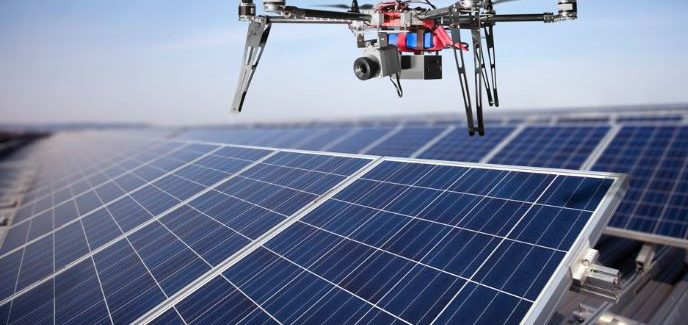 dron inspección panel solar
